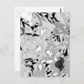 Black White Marmer Abstract Briefkaart (Voorkant / Achterkant)