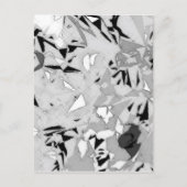 Black White Marmer Abstract Briefkaart (Voorkant)