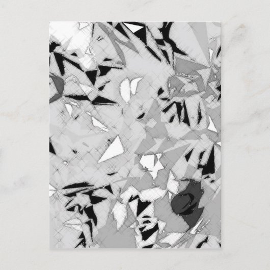Black White Marmer Abstract Briefkaart (Voorkant)