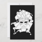 Black & White Masquerade Ball Fundraiser Gala Kaart (Achterkant)