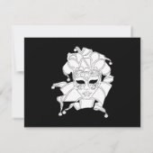 Black & White Masquerade Ball Fundraiser Gala RSVP Kaart (Achterkant)