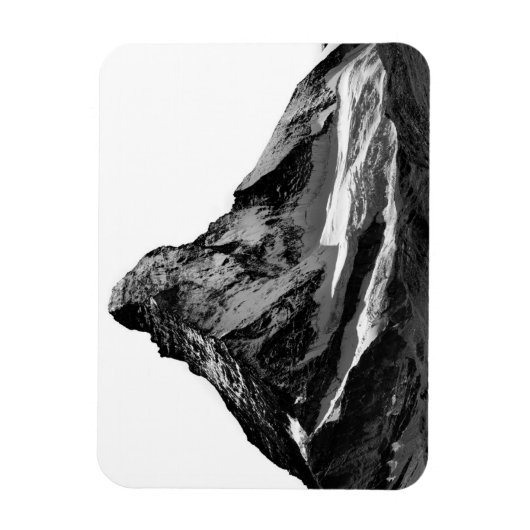 Black & White Matterhorn North Face Magneet (Verticaal)