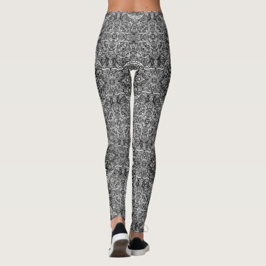 Black & White Medallion Leggings (Achterkant)
