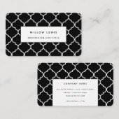 Black & White Mediterranean Moroccan Simple Visitekaartje (Voorkant / Achterkant)