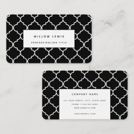 Black & White Mediterranean Moroccan Simple Visitekaartje