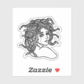 Black&White Medusa Sticker (Vel)