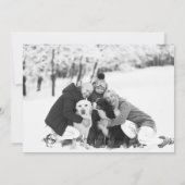 Black White Merry en Bright Photo Holiday Card (Achterkant)