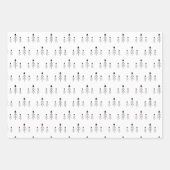 Black White Merry-kerstbomen Quote-cadeautje Inpakpapier Vel (Voorkant 3)