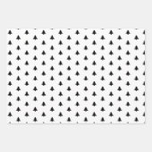 Black White Merry Prettige feestdagen Inpakpapier Vel (Voorkant 2)