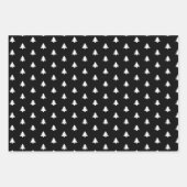 Black White Merry Prettige feestdagen Inpakpapier Vel (Voorkant 2)