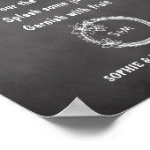 Black White Mimosa Bar String Lights Poster (Hoek)