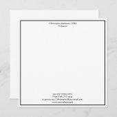 Black White Minimal Business Professional Notitiekaartje (Voorkant / Achterkant)