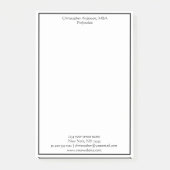 Black White Minimal Business Professional Post-it® Notes (Voorkant)