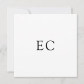 Black& White Minimal Square Wedding Save the Date Kaart (Achterkant)