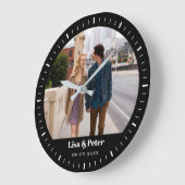 Black & White Minimal Valentine Wedding Grote Klok (Hoek)