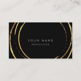 Black White Minimalism Professional Gold Abstract Visitekaartje