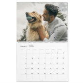 Black & White Minimalist Aesthetic Family Photo Kalender (Jan 2026)