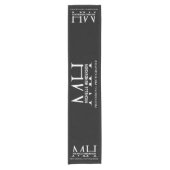 Black & White Minimalist Monogrammed Business Logo Korte Tafelloper (Voorkant)