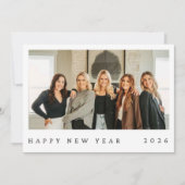 Black & White Minimalist Photo New Year (Voorkant)