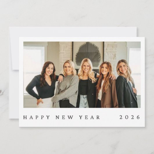 Black & White Minimalist Photo New Year (Voorkant)