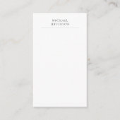 Black & White Minimalist Plain Modern Informatiekaartje (Voorkant)