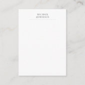 Black & White Minimalist Plain Modern Informatiekaartje (Voorkant)