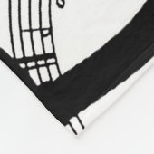 Black & White Mirror Afbeelding Music 2 Fleece Deken (Hoek)