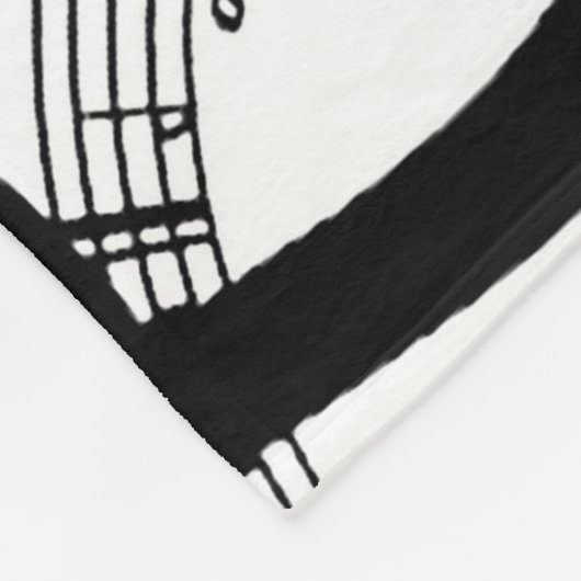 Black & White Mirror Afbeelding Music 2 Fleece Deken (Hoek)