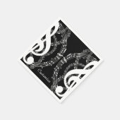 Black & White Mirror Afbeelding Music Napkins Servet (Hoek)