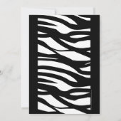 Black+White Mod Zebra Graduparty Kaart (Achterkant)