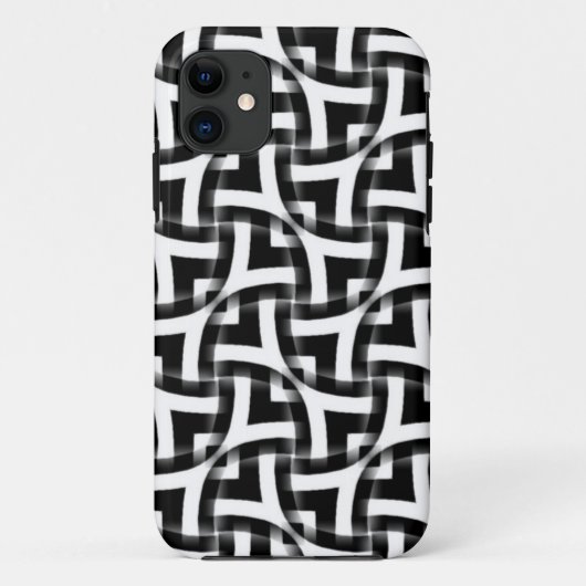 Black+White Modern Abstract Pattern iPhone 5 Hoesj Case-Mate iPhone Case (Achterkant)