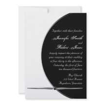 Black White Modern Circle Posh Weddenschap