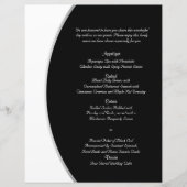 Black White Modern Circle Posh Wedding Menu (Voorkant)