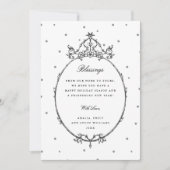 Black & White Modern Classic Frame Photo Feestdagenkaart (Voorkant)