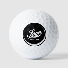 Black White Modern Company Logo Business Club Golf Golfballen