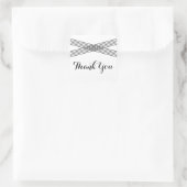 Black White Modern Deco Dank u Stickers (Tas)