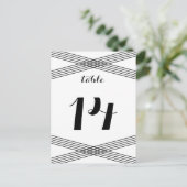 Black White Modern Deco Table Briefkaart (Staand voorkant)