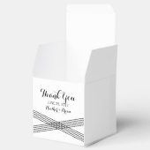 Black White Modern Deco Wedding Favor Boxes Bedankdoosjes (Geopend)