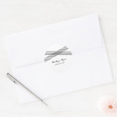 Black White Modern Deco Wedding Stickers (Envelop)