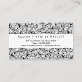 Black White Modern Flowers Hallo Mooi Visitekaartje (Achterkant)