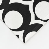 Black White Modern Geometric Art Deco Fleece Deken (Hoek)