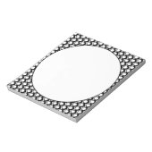 Black White Modern Geometric Art Deco Notitieblok (Linkerzijde)