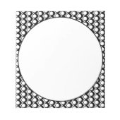 Black White Modern Geometric Art Deco Notitieblok (Voorkant)