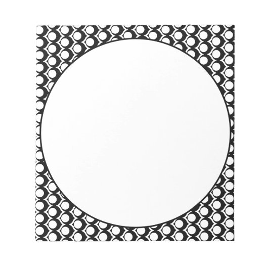 Black White Modern Geometric Art Deco Notitieblok (Voorkant)