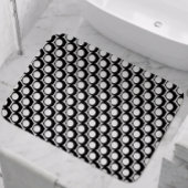 Black White Modern Geometric Pattern Badmat