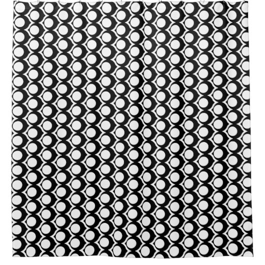 Black White Modern Geometric Pattern Douchegordijn (Voorkant)