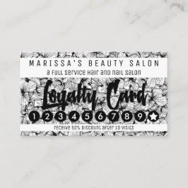 Black White Modern Hand Drawn Flowers Loyalty