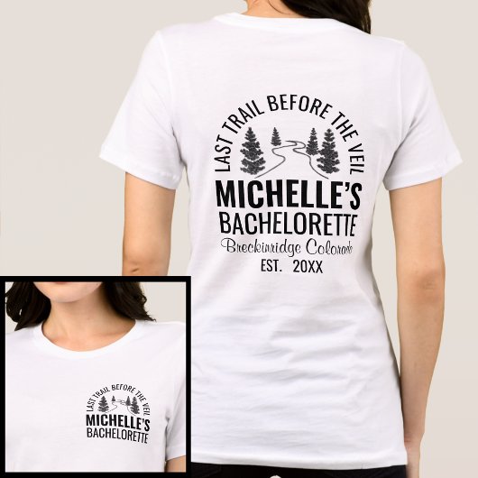 Black & White Modern Laatste Trail voor de sluier Tri-Blend Shirt