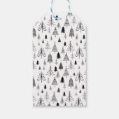 Black White Modern Merry Kerstmis - Labels met cad Cadeaulabel (Achterkant)