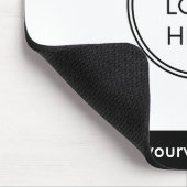 Black White Modern Minimal Business Logo Mouse Pad Muismat (Hoek)